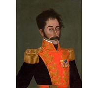 Wee Blue Coo Painting De Castro Portrait Liberator Simon Bolivar Wall Art Print Mur Décor 30 x 41 cm