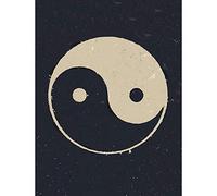 Wee Blue Coo Painting Drawing Taoist Philosophy Yin Yang Black White Affiche Wall Art Print Mur Décor 30 x 41 cm