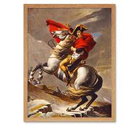 Wee Blue Coo Paintings Portrait Napoleon Bonaparte Emperor France Alps Horse Wall Art Print Mur Encadré Décor 30 x 41 cm