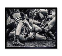 Wee Blue Coo Photo Sport Rugby Football Close Up Scrum Players Ball Game Wall Art Print Mur Encadré Décor 30 x 41 cm