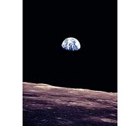 Wee Blue Coo Space Photography Planet Earth Lunar Surface Moon Landscape USA Wall Art Print Mur Décor 30 x 41 cm