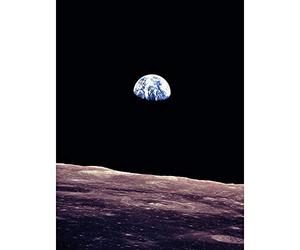 Wee Blue Coo Space Photography Planet Earth Lunar Surface Moon Landscape USA Wall Art Print Mur Décor 30 x 41 cm