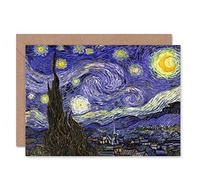Wee Blue Coo Starry Night By Van Gogh Sealed Greeting Card Plus Envelope Blank inside Étoile Nuit