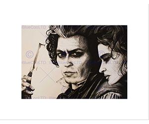 Wee Blue Coo Sweeney Todd Johnny Depp Maguire Cadre Noir Encadré Tableau d'Art Encadré B12X14048