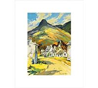 Wee Blue Coo The Art Stop Painting Western Scotland Highlands BALLACHULISH Britain Framed Print B12X7415