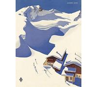 Wee Blue Coo Travel Winter Sport Snow Ski Chalet Alps Austria Wall Art Print Mur Décor 30 x 41 cm