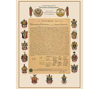 Wee Blue Coo Us Declaration Independence Wall Art Print Mur Décor 30 x 41 cm