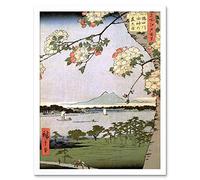 Wee Blue Coo Utagawa Hiroshige Japanese 100 Views Edo 035 Painting Wall Art Print Mur Encadré Décor 30 x 41 cm