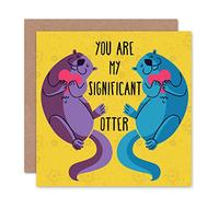 Wee Blue Coo VALENTINE LOVE SIGNIFICANT OTTER NEW ART GREETINGS GIFT CARD