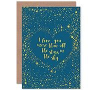 Wee Blue Coo VALENTINES CARD - QUOTE LOVE STAR SKY ROMANCE