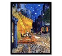 Wee Blue Coo Vincent Van Gogh Cafe Terrace Place du Forum Arles 1888 Wall Art Print Mur Encadré Décor 30 x 41 cm