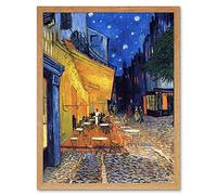 Wee Blue Coo Vincent Van Gogh Cafe Terrace Place Du Forum Arles 1888 Wall Art Print Mur Encadré Décor 30 x 41 cm
