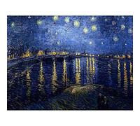 Wee Blue Coo Vincent Van Gogh Starry Night 1888 Old Master Painting Wall Art Print Mur Décor 30 x 41 cm