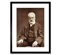 Wee Blue Coo Vintage Photo Victor Hugo Portrait Framed Art Print Poster F97X12312