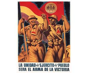 Wee Blue Coo War Spanish Civil Ternational Brigade Republican Spain Wall Art Print Mur Décor 30 x 41 cm