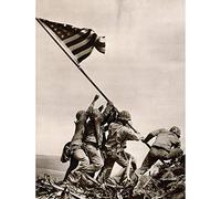 Wee Blue Coo War WWI I Iwo Jima Stars Stripes Flag Wall Art Print Mur Décor 30 x 41 cm
