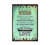 Wee Blue Coo Weirdess Mutuel Bizarre Call It Love Citation Typographie Texture Art Imprimé B12X13976