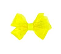 Wee Ones Mini nœud WeeSplash en vinyle coloré pour fille, jaune fluo