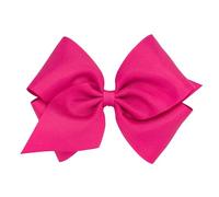 Wee Ones Nœud à cheveux classique gros-grain pour fille avec centre uni sur une pince à cheveux WeeStay fait à la main, mini nœud King Size, rose vif