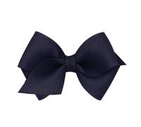 Wee Ones Wee Ones - Nœud à cheveux en gros-grain sur pince antidérapante bleu marine Wee