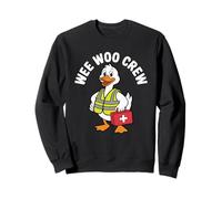 Wee Woo Crew Goose Siren Squad Retro Meme Vibe Sweatshirt