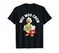 Wee Woo Crew Goose Siren Squad Retro Meme Vibe T-Shirt