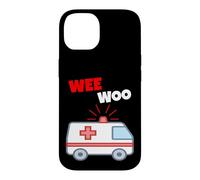 Wee Woo Drôle Ambulance EMR EMS Premier intervenant Coque pour iPhone 14