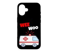Wee Woo Drôle Ambulance EMR EMS Premier intervenant Coque pour iPhone 16