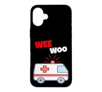 Wee Woo Drôle Ambulance EMR EMS Premier intervenant Coque pour iPhone 16 Plus