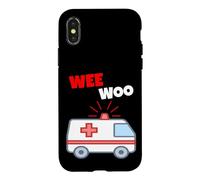 Wee Woo Drôle Ambulance EMR EMS Premier intervenant Coque pour iPhone X/XS