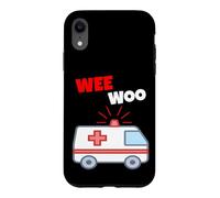 Wee Woo Drôle Ambulance EMR EMS Premier intervenant Coque pour iPhone XR