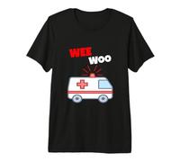 Wee Woo Drôle Ambulance EMR EMS Premier intervenant T-Shirt Haut de Gamme