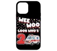 Wee Woo Look Who is 2 Years Old Ambulance 2ème Anniversaire Coque pour iPhone 12 Mini