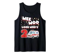 Wee Woo Look Who is 2 Years Old Ambulance 2ème Anniversaire Débardeur