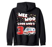 Wee Woo Look Who is 3 Years Old Ambulance 3ème Anniversaire Sweat à Capuche