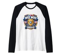 Wee Woo Squad, Officier de Police drôle, Drapeau américain Manche Raglan