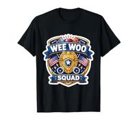 Wee Woo Squad, Officier de Police drôle, Drapeau américain T-Shirt