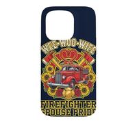 Wee Woo Wife Firefighter Spouse Pride Camion de Pompiers Graphique Coque pour iPhone 15 Pro