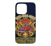 Wee Woo Wife Firefighter Spouse Pride Camion de Pompiers Graphique Coque pour iPhone 15 Pro Max