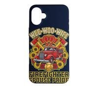 Wee Woo Wife Firefighter Spouse Pride Camion de Pompiers Graphique Coque pour iPhone 16 Plus
