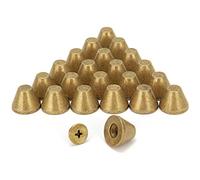 Weebee Lot de 20 rivets à tête plate en forme de seau à gros champignon en métal à vis à l'arrière pour le travail du cuir 8 mm (bronze, 20 pièces)
