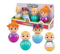 WEEBLES, 4 Personnages COCOMELON, Culbuto, Jouet d'éveil, Jouet pour Enfants dès 1 Ans, GIOCH I PREZIOSI, WEC01