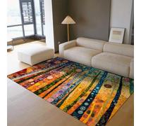 WEECHAINGE Abstract Art Pattern Design 160x230cm Tapis All Seasons Arbre Décoration de Chambre Moquette pour Salon Antidérapant Lavable Tapis de Sol Fin à Poil Bas