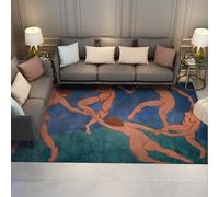 WEECHAINGE Danse par Henri Matisse Tapis 180x270cm pour Salon Abstrait de Chambre Grand Lavable Bleu Doux Vintage Sol antidérapant Cuisine Bureau décor