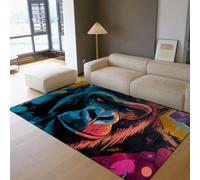 WEECHAINGE élégant Gorille Tapis de Salon intérieur Doux Abstrait Graffiti Tapis 180x240cm pour Chambre à Coucher Cuisine Salle à Manger Sol Lavable Grand d’appoint Multi