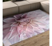 WEECHAINGE Rose poudré Salon Grand Tapis 160x230cm Floral Moderne Lavable en Machine Pastel pour Chambre Boho Moelleux antidérapant Salle à Manger de Bain