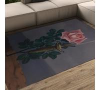 WEECHAINGE surréaliste Rose Dague Tapis 180x270cm Magritte Art pour Le Salon de Sol Doux à Poils Ras Grand antidérapants Non déperdants Bureau Table Basse Décor