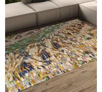 WEECHAINGE Tapis 160x230cm d Espace Art Abstrait Salon Grand carpette Ultra Doux antidérapant Descente de lit léger à Poil Court Lavable pour Chambre Salle Manger bébé Bureau décoration intérieure