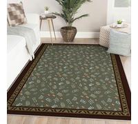WEECHAINGE Tapis 160x230cm de Style Nordic Modern Espace à Motifs Points Abstraits du Milieu siècle carpette Vert Olive Descente lit Doux et Lavable pour étude Salon décoration Bureau