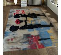 WEECHAINGE Tapis 160x230cm imprimés en 3D Salon Charmant carpette Graffiti garçon et Fille Descente de lit antidérapant à la Machine intérieur Pliable Lavable résistant aux Taches pour entrée Patio